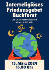Mehr über den Artikel erfahren Einladung | Friedensgebet in Buchforst | Freitag, 15. März 15 Uhr GGS Kopernikusstraße